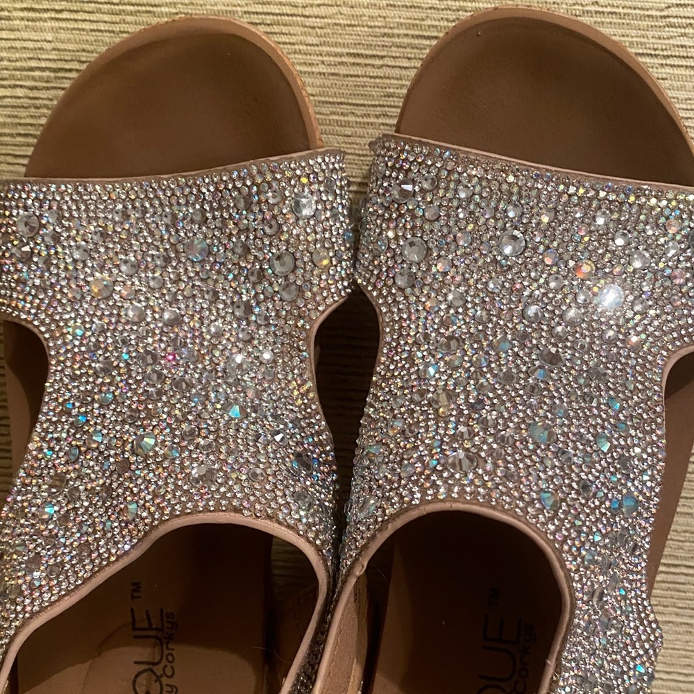 Corkys The Ashley Rhinestone Wedge Sandals. Size 6. Gorgeous Sandals! - Picture 6 of 15